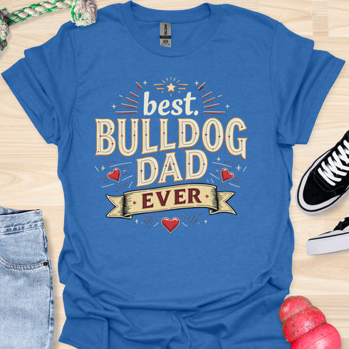 The best bulldog dad ever - V2 - Happy Vintage T-Shirt